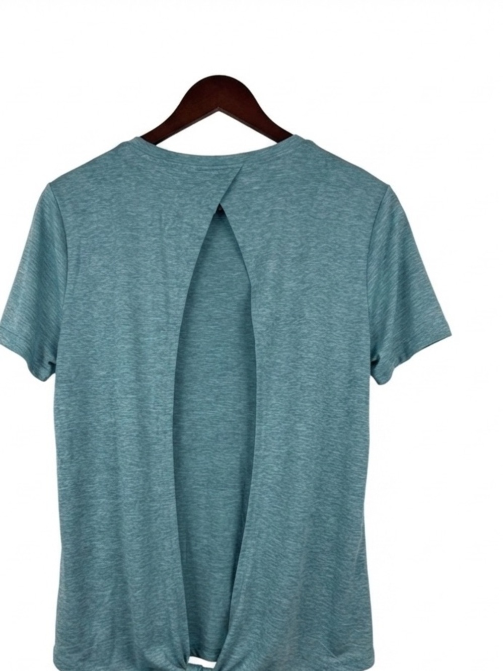 Real Essential Short Sleeve Open Back Tie Back Dry T-Shirt - Picture 5 of 6